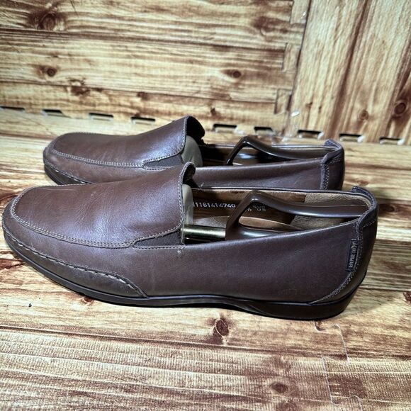 Mephisto Cool Air Men's 10.5 Loafers Brown Leather Slip On Casual Shoes - Picture 4 of 8